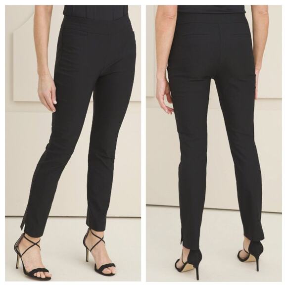 Chico's Women's So Slimming 360 Brigitte Ankle Pants Black Size 6 - Picture 1 of 10